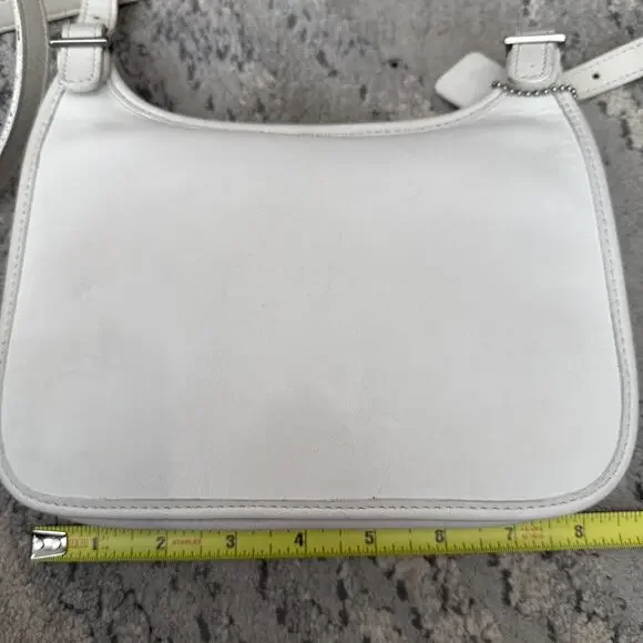 COACH 9142 Vintage Leather Hippie Bag White With Hangtag - Picture 2 of 12